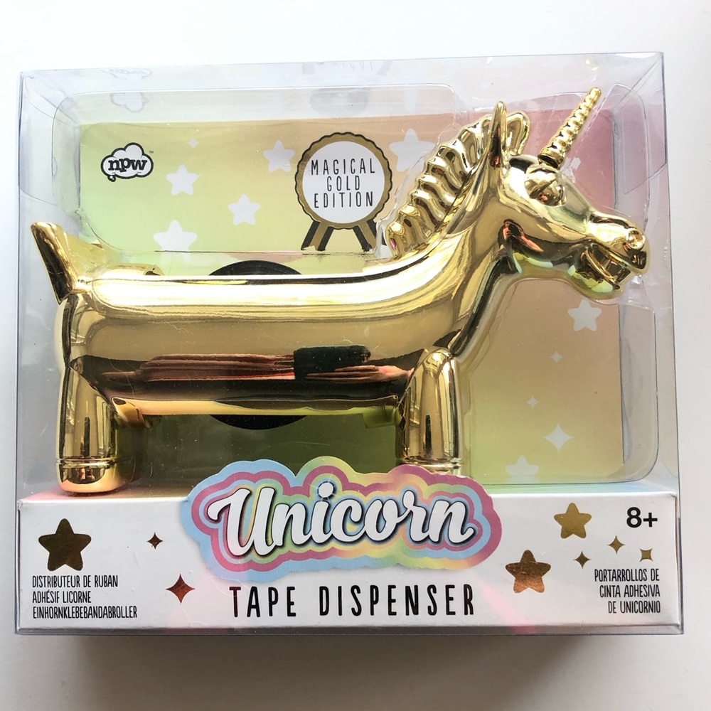 Gold Metallic Unicorn Washi Rainbow Tape Decor Dispenser Magical Edition